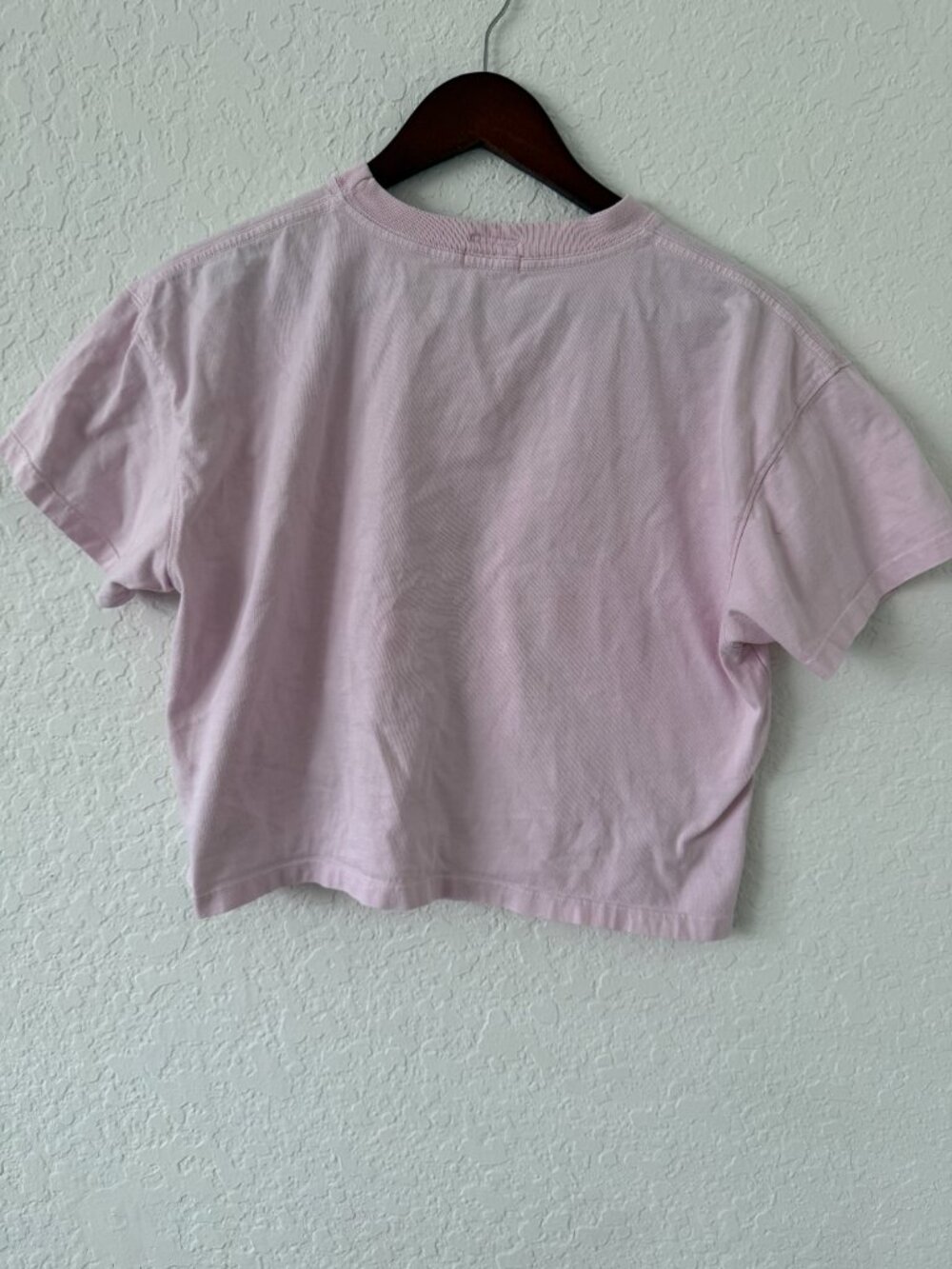 MOTHER The Grab Back Crop Tee- Pink-/White lettering L- in One of Each- Summer - Picture 2 of 7